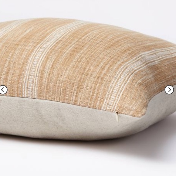 Woven Striped Throw Pillow Camel/Cream - Threshold designed with Studio McGee - Picture 4 of 11